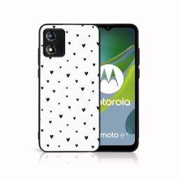 PROTEMIO MY ART Védőburkolat a Motorola Moto E13-hoz BLACK HEARTS (167)