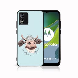 PROTEMIO MY ART Védőhuzat Motorola Moto E13 HAPPY COW (181) számára
