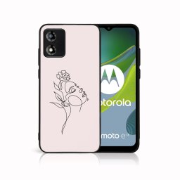 PROTEMIO MY ART Védőburkolat a Motorola Moto-hoz E13 ROSE GIRL (198)