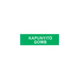 Kis méretű műanyag tábla nyomógomb jelöléshez-A - zöld TABLA-1A-gn