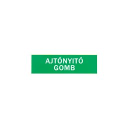 Kis méretű műanyag tábla nyomógomb jelöléshez-D - zöld TABLA-1D-gn