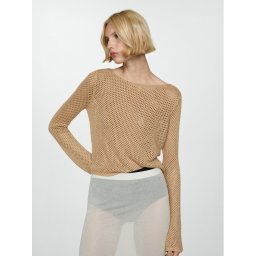 Mango Sweater Maria 77090336 Arany Regular Fit