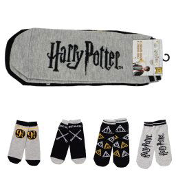 HARRY POTTER zokni szürke-fekete, 4 pár - többféle méretben Méret: 35 - 38