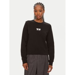 KARL LAGERFELD Pulóver 245W1813 Fekete Regular Fit