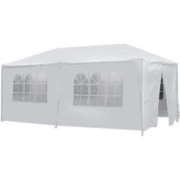 Party sátor, 3 x 6 m, fehér