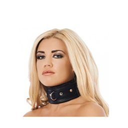 Rimba-széles bőr nyakörv. Méret:S/M