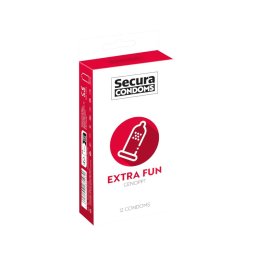 Secura Extra Fun - pontozott óvszer - 53 mm (12 db)