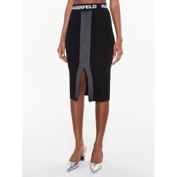 KARL LAGERFELD Ceruzaszoknya 221W1325 Fekete Slim Fit
