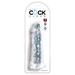 King Cock Clear 8 - tapadókorongos, nagy dildó (20 cm)