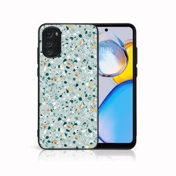 PROTEMIO MY ART Védőburkolat a Motorola Moto E32 / E32s számára BLUE TERRAZZO (164)