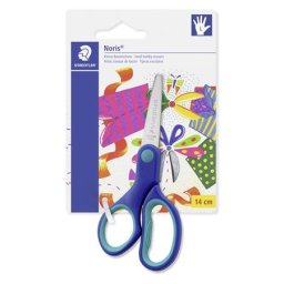 STAEDTLER Olló, iskolai, 14 cm, balkezes, STAEDTLER "Noris 965", kék