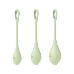 Satisfyer Yoni Power 2 - gésagolyó szett (zöld, 3 részes)