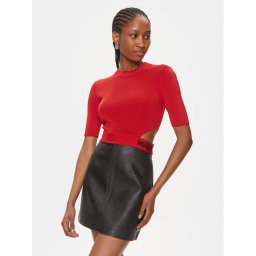 Hugo Sweater Satchina 50508600 Piros Slim Fit
