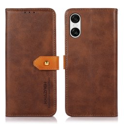 KHAZNEH DUAL-COLOR Pénztárcahuzat Sony Xperia 10 VI-hoz barna