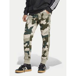 adidas Melegítő alsó Seasonal Essentials Camouflage IV7384 Zöld Regular Fit