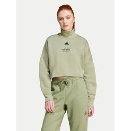 adidas Pulóver Signature Graphic JE3899 Zöld Loose Fit