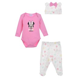 Minnie egér Baba body lábfejes nadrág pamut sapka szett/3db