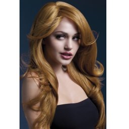 Nicole-hosszú aranybarna paróka.