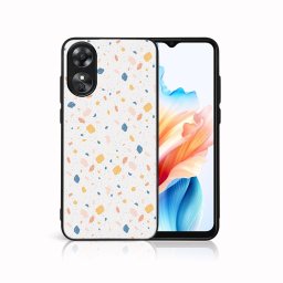 PROTEMIO MY ART Védőburkolat a Oppo-hoz A38 ORANGE TERRAZZO (165)
