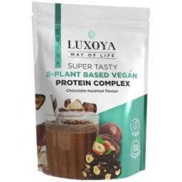 Luxoya 5-Plant Based Vegan fehérje komplex italpor Csoki-mogyoró - 450g