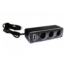Szivargyújtó elosztó + USB AE-WF0096USB