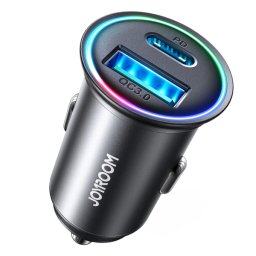 JOYROOOM JR-CCN04 60W Autós töltő 1x USB + 1x USB Type-C fekete