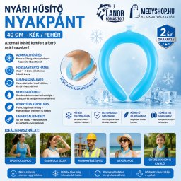 Nyári Hűsítő Nyakpánt 40 cm - kék/fehér (1243996002067)