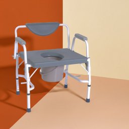 Nagy teherbírású állítható magasságú karfás szoba wc és fürdetőszék 290 kg