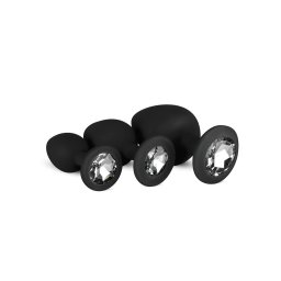 Easytoys Diamond - anál plug szett (fekete)