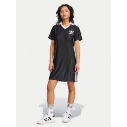 adidas Hétköznapi ruha adicolor 3-Stripes IX5510 Fekete Loose Fit