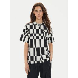 Converse Ing W Festival Aop Shirt 10026817-A01 Fekete Regular Fit