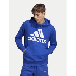 adidas Pulóver Essentials French Terry Big Logo IC9366 Kék Regular Fit