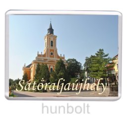 Sátoraljaújhelyi Szent István király Római katolikus templom hűtőmágnes (műanyag keretes)