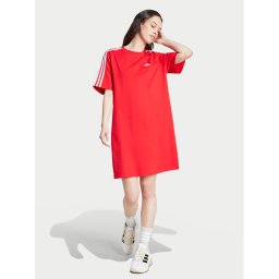 adidas Hétköznapi ruha Essentials 3-Stripes IY4241 Piros Loose Fit
