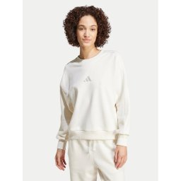adidas Pulóver ALL SZN French Terry 3-Stripes IW1132 Fehér Loose Fit