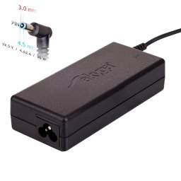 Laptop tápegység DELL 19.5V/4.62A 90W 4.5mm x 3mm utángyártott PN: AK-ND-53