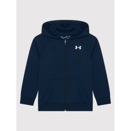 Under Armour Pulóver Ua Rival Cotton Full Zip 1357613 Sötétkék Loose Fit