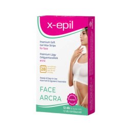 X-Epil - használatra kész prémium gélgyantacsíkok (12db) - arcra