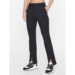 KARL LAGERFELD Szövet nadrág Jacquard Punto 235W1000 Fekete Regular Fit