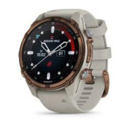 Garmin Descent™ Mk3i - 43mm Bronze PVD Titanium szilikon szíjjal pulzusmérő óra