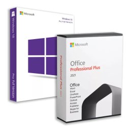 Windows 10 Pro (Retail) + Office 2021 Professional Plus (Online aktiválás) (Elektronikus licenc)