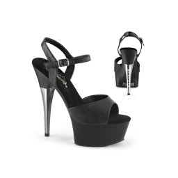 Pleaser CAPTIVA fekete/króm platform szandál. 36-os