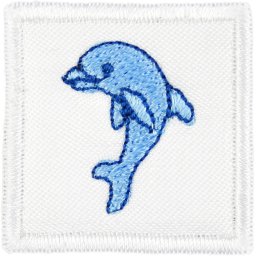 Ovis jel, Bölcsis jel, felvarrható, textilragasztóval felragasztható - Delfin