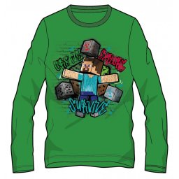 Minecraft gyerek hosszú ujjú póló, felső 6 év, 8 év, 10 év, 12 év Nr4