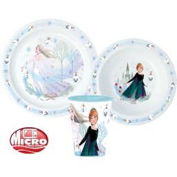 Jégvarázs Karácsony étkészlet, micro műanyag szett 260 ml-es pohárral Nr4