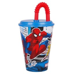 Pókember szívószálas műanyag pohár 430 ml Nr 01