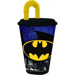 Batman szívószálas műanyag pohár 430 ml Nr 01