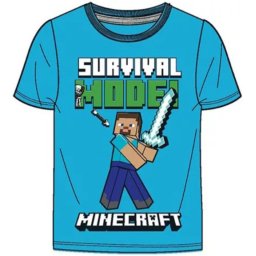 Minecraft gyerek rövid ujjú póló, felső 6 év, 8 év, 9 év, 10 év, 12 év Nr4