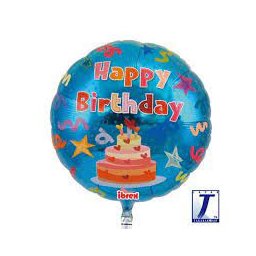 Happy Birthday fólia léggömb, lufi 35 cm Nr2