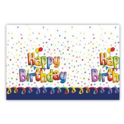 Happy Birthday műanyag asztalterítő 120x180 cm Nr1